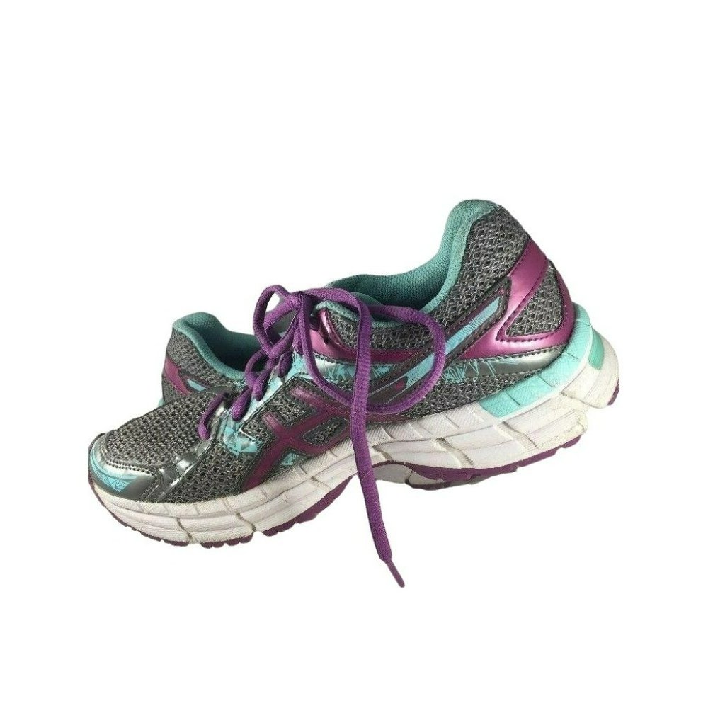 Asics Womens GEL Excite 3 Silver Purple Teal Size 6.5 Athletic Running Shoes